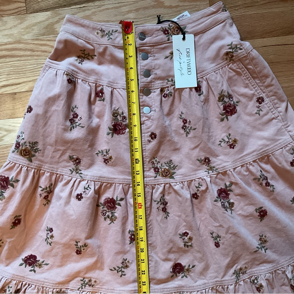 Free People Blush Pink Floral Tiered Maxi Skirt - Picture 13 of 16